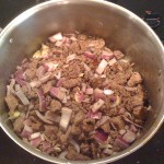 Meat and Onions- The start of any great dish!